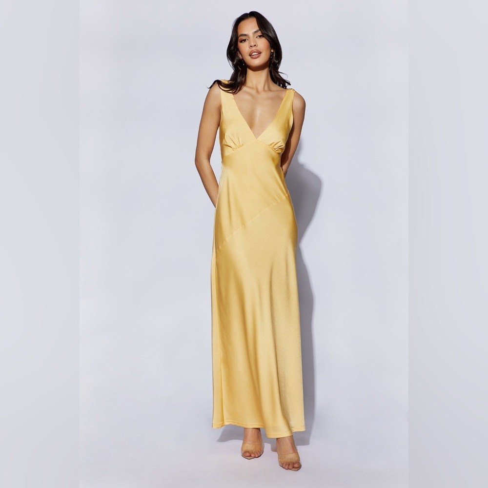 Meshki - Nadia Satin Dress With Back Cowl (S)